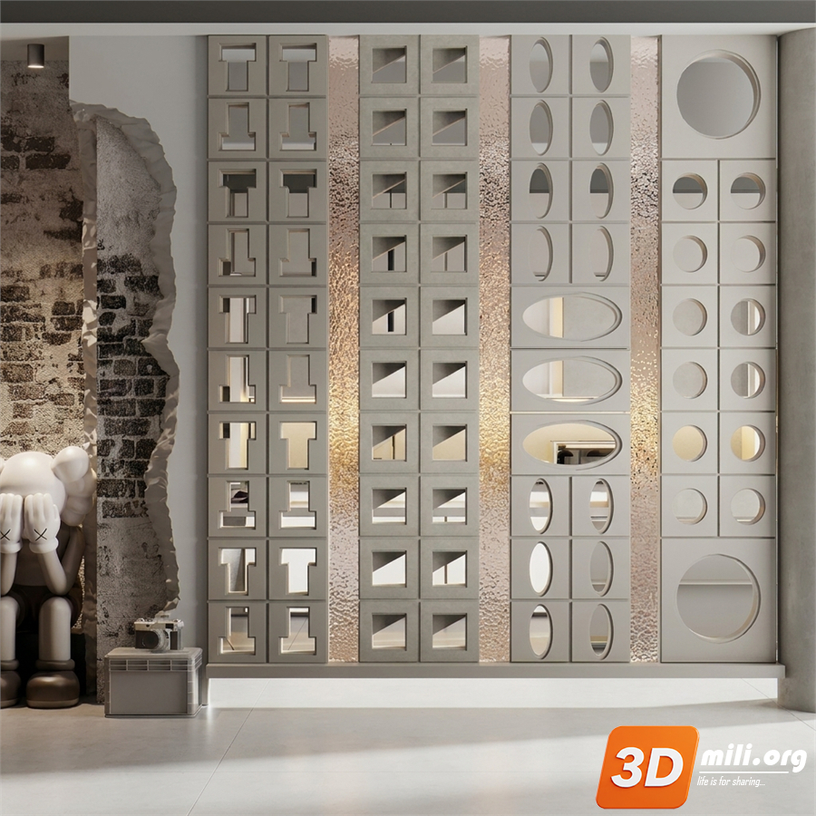 Folding screen Skp Files 